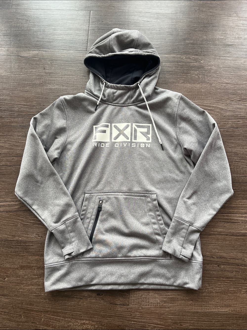 FXR Ride Division Men's Gray Hooded Sweatshirt Size Medium